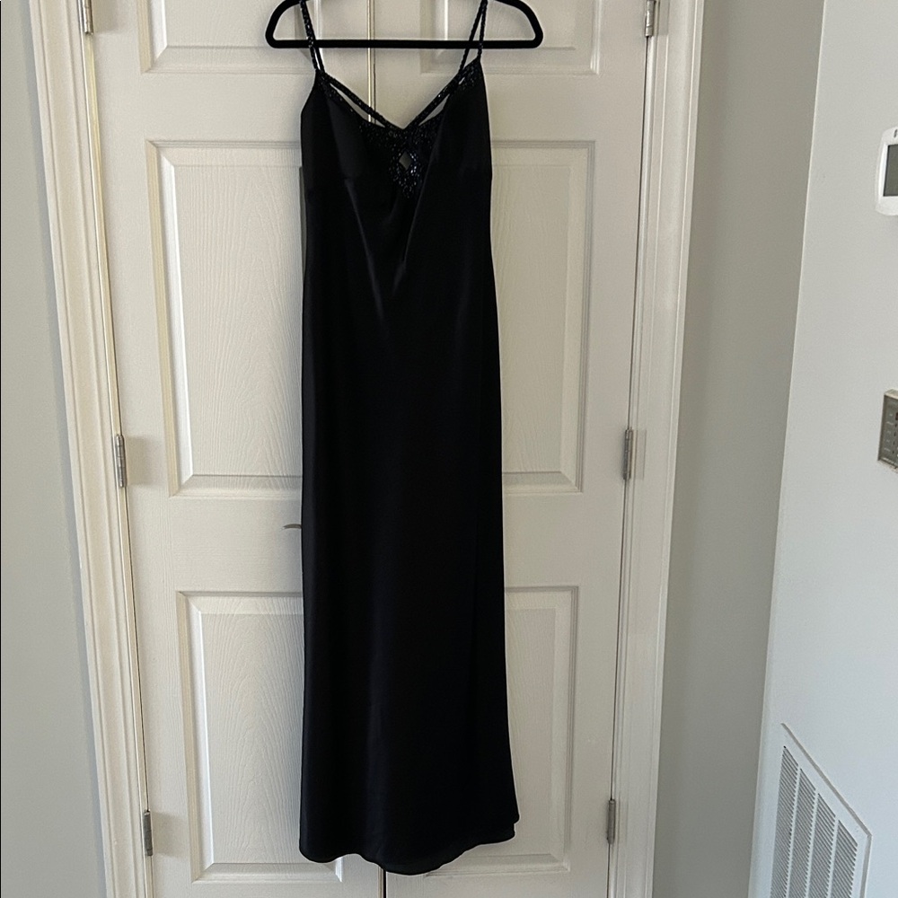 Dave & Johnny by Laura Ryner vintage Elegant Black Slip Dress